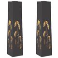 vidaXL Solárne LED svetlo na chodník 2 ks Teplá biela 18 x 18 x 80 cm