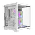 Počítačová skriňa Darflash FT350 + 5 ventilátorov aRGB (biela)