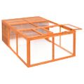vidaXL Záhradná klietka pre zvieratá 150x100x50 cm jedľový masív