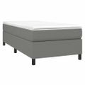 vidaXL Posteľný rám s boxspringom tmavosivá 80x200 cm látka