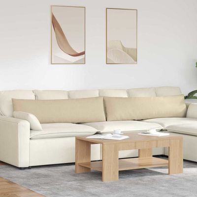 vidaXL Vankúše na pohovku 2 pcs Krémová 145 x 40 cm látka