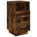vidaXL Nočný stolík s 2 zásuvkami dymový dub 36x36x68 cm