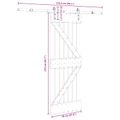 vidaXL Posuvné dvere NARVIK 70 x 210 cm (213,5 cm) Prírodná a čierna