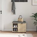 vidaXL Predsieňová lavica s vankúšom Sonoma dub 60 x 38 x 46 cm