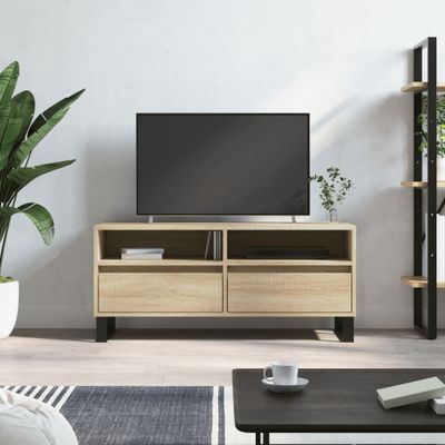 vidaXL TV skrinka dub sonoma 100x34,5x44,5 cm spracované drevo