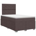vidaXL Posteľ boxspring s matracom Tmavohnedá 120 x 200 cm Látka