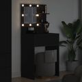 vidaXL Toaletné stolíky do spálne Čierna 80 x 39,6 x 135 cm