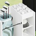 vidaXL Golfová skriňa s kolesom Jednofarebný Biela 65 x 45 x 98 cm