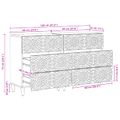 vidaXL Servírovacia skriňa 2 ks 60 x 33,5 x 75 cm Masívne mango drevo