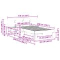 vidaXL Rám postele Hnedá 100 x 200 cm Masívne borovicové drevo