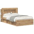 vidaXL Čelo postele skrinka Dub artisan 100 cm Konštruované drevo
