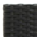vidaXL 5-dielna záhradná barová súprava čierna polyratanová