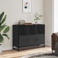 vidaXL Komoda čierna 100x35x76 cm kompozitné drevo