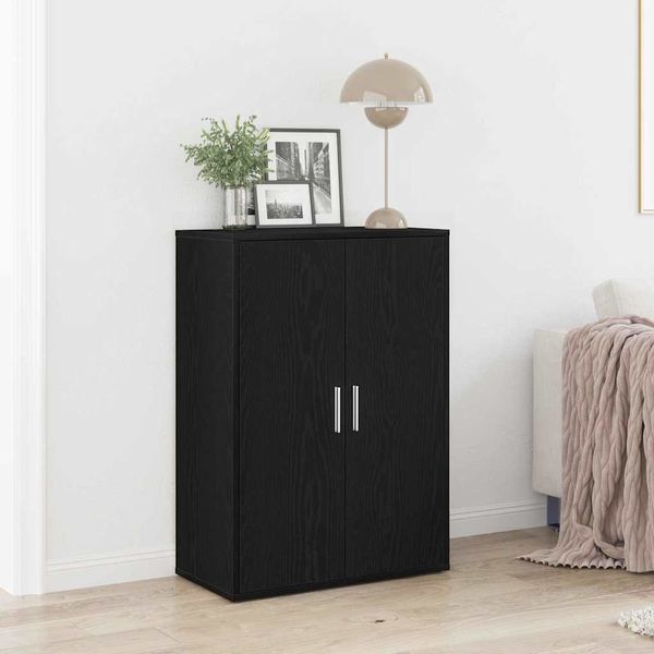 vidaXL Servírovacia skriňa Čierny dub 60 x 31 x 84 cm Kompozitné drevo
