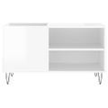 vidaXL Skrinka na platne lesklá biela 85x38x48 cm kompozitné drevo