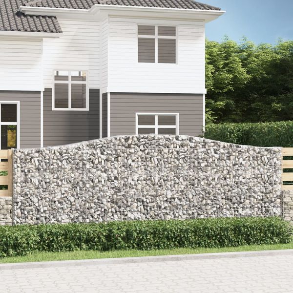 vidaXL Oblúkový gabionový kôš 400x30x140/160 cm pozinkované železo