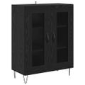 vidaXL Servírovacia skriňa Čierny dub 69,5 x 34 x 90 cm