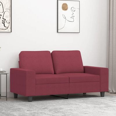 vidaXL 2-miestna pohovka vínovo-červená 120 cm látka