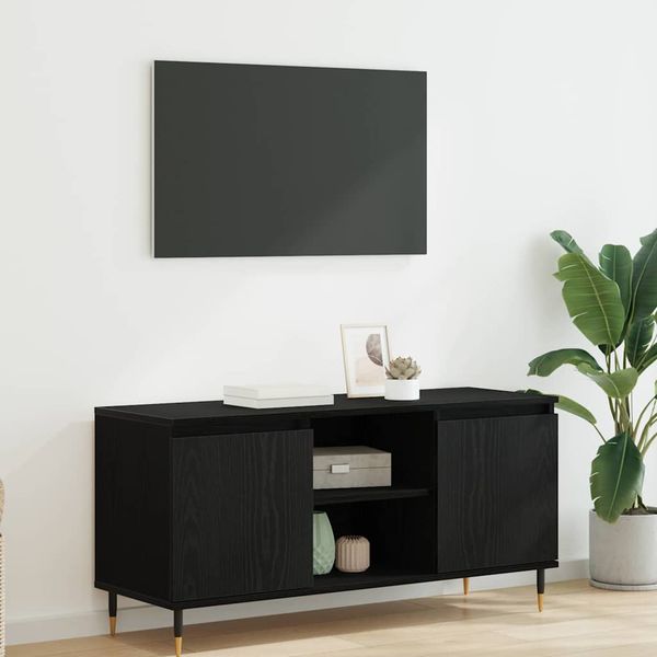 vidaXL TV skrinka Čierny dub 104 x 35 x 50 cm Kompozitné drevo