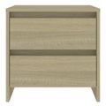 vidaXL Nočné stolíky 2 ks, dub sonoma 45x34,5x44,5cm, kompozitné drevo