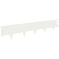 vidaXL Obrubník trávnika 20 ks 100 x 20 cm Oceľ Biela