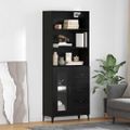 vidaXL Highboard Čierny dub 69,5 x 34 x 180 cm Kompozitné drevo
