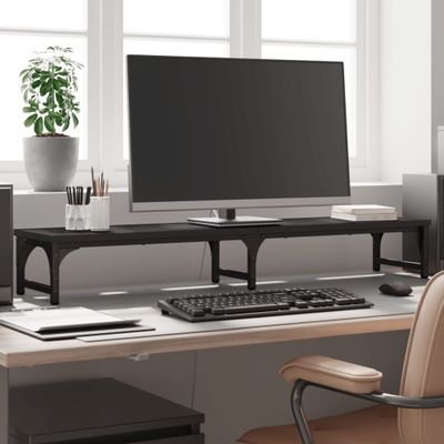 vidaXL Stojan na monitor čierny 105x23x15,5 cm kompozitné drevo