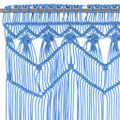vidaXL Záclona macrame modrá 140x240 cm bavlna