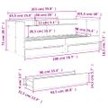 vidaXL Váľanda so zásuvkami bez matraca dymový dub 90x200 cm