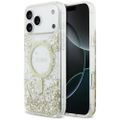 Puzdro Guess Resin Bottom Glitter MagSafe pre iPhone 17 Pro Max zlaté