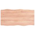 vidaXL Stolová doska svetlohnedá 100x50x(2-4)cm ošetrený masív hrany