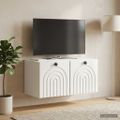 vidaXL Nástenná TV skrinka Biela s vysokým leskom 59,5 x 31 x 30 cm