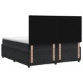 vidaXL Posteľ boxspring s matracom Čierna 200 x 200 cm Zamat