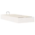 vidaXL Posteľový rám s úložným priestorom Biely 90 x 200 cm