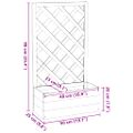 vidaXL Záhradný kvetináč s mriežkou sivý 50x25x90 cm masívne jedľové drevo