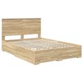 vidaXL Rám postele Sonoma dub 140 x 190 cm Kompozitné drevo