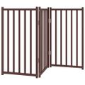 vidaXL Brána pre psa skladacia 3 panely 150 cm masívne jedľové drevo