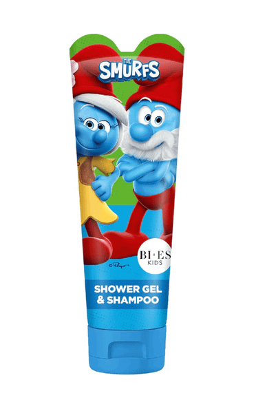 SMURFS sprchový gél + šampón 2v1 pre deti 240 ml