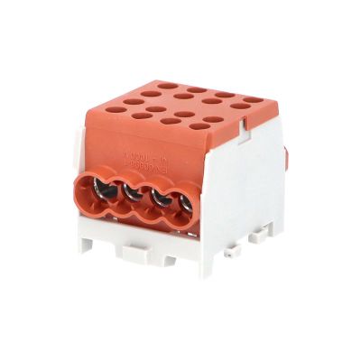 Svorkovnica rozbočovacia HLAK 35-1/6 M2 BR, 125A, 1pól., AL/CU, IP20, hnedá, na DIN /2080186