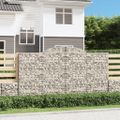 vidaXL Oblúkový gabionový kôš 300x30x160/180 cm pozinkované železo