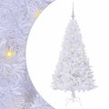 vidaXL Umelý vianočný stromček Biela 150 cm PVC a oceľ