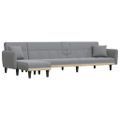 vidaXL Pohovka v tvare L bledosivá 275x140x70 cm látka