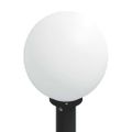 vidaXL Stĺpikové svietidlo so senzorom a zásuvkou 120 cm čierne IP44