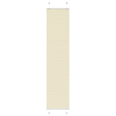 vidaXL Skladaná roleta krémová 40x200 cm šírka látky 39,4 cm polyester