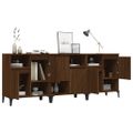 vidaXL Komody 3 ks hnedý dub 60x35x70 cm kompozitné drevo