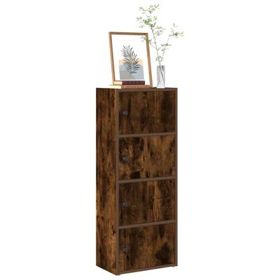 vidaXL Knižnica dymový dub 40x24x102 cm kompozitné drevo