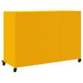 vidaXL Komoda horčicovožltá 100,5x39x7 cm oceľ