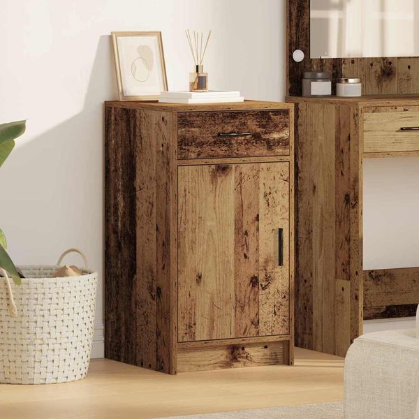 vidaXL Servírovacia skriňa so zásuvkou Staré drevo 40 x 40.5 x 75 cm