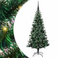vidaXL Umelý predsvietený vianočný stromček Zelená 150 cm PVC a kov