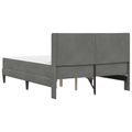 vidaXL Rám postele s matracom Tmavosivá 140 x 190 cm Zamat
